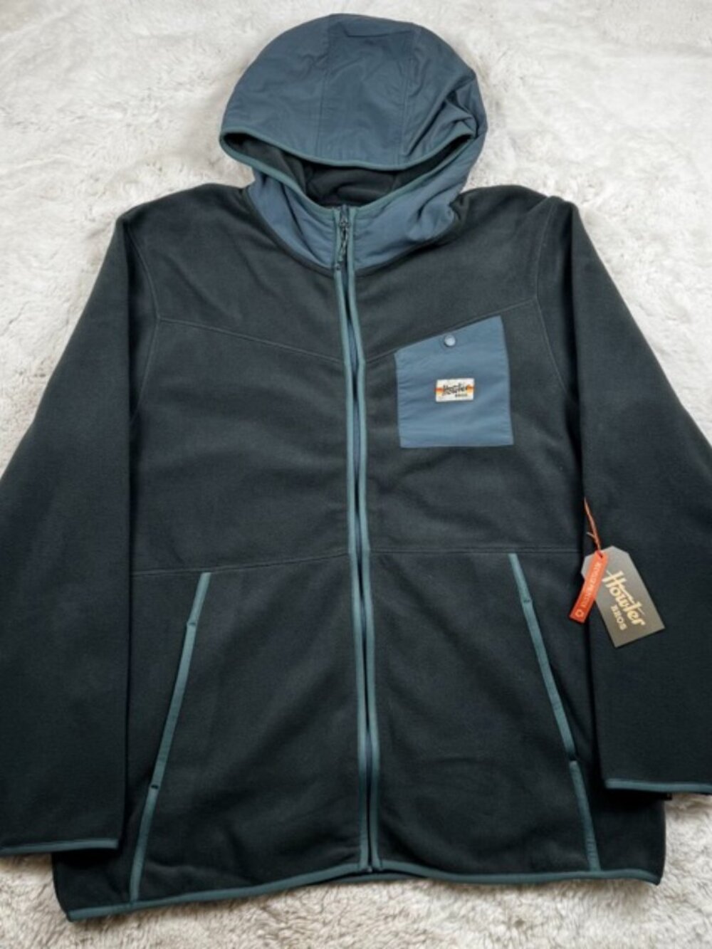 Howler Bros Free Range Fleece Hooded Jacket Men's Size XL Antique Black NWT NEW